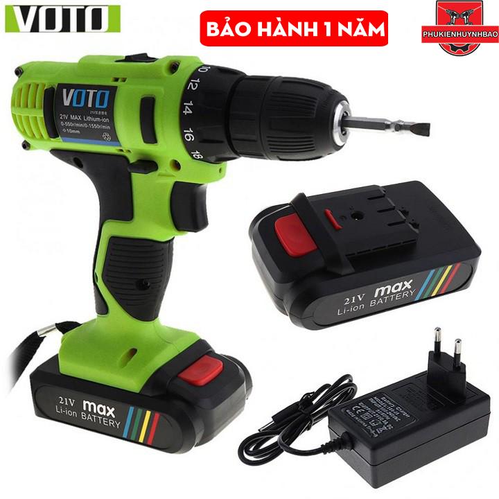 Máy Khoan Pin 21V VOTO,2 Pin,Bảo Hành 1 Năm