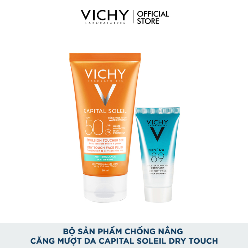 Bộ sản phẩm chống nắng & căng mượt da VICHY Capital Soleil Dry Touch cao cấp