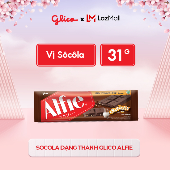 Combo 2 thanh Socola Dạng Thanh Glico Alfie vị Socola