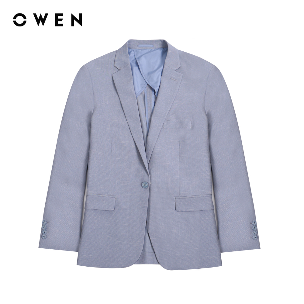 Owen - blazer regular fit bl220697 màu ghi chất liệu namu