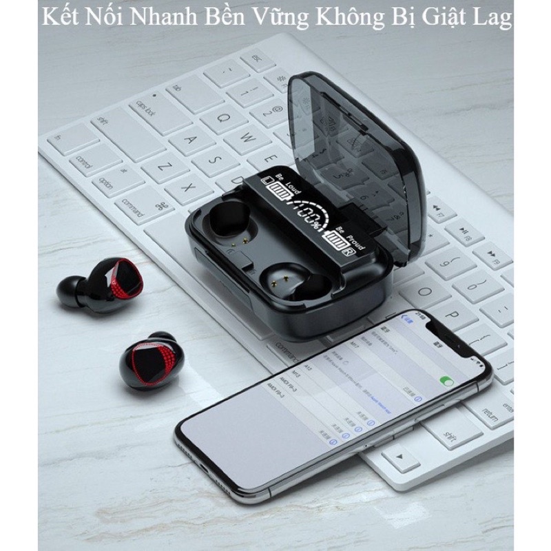 🎁Bluetooth 5.1 M10🎁 Tai Nghe Gaming Bluetooth 5.1 M10 - Tai Nghe Bluetooth 5.1 Xuyên Âm - Chống Ồn - Hạn Chế Trễ - Cảm Biến - Sử Dụng 6 Giờ Liên Tục