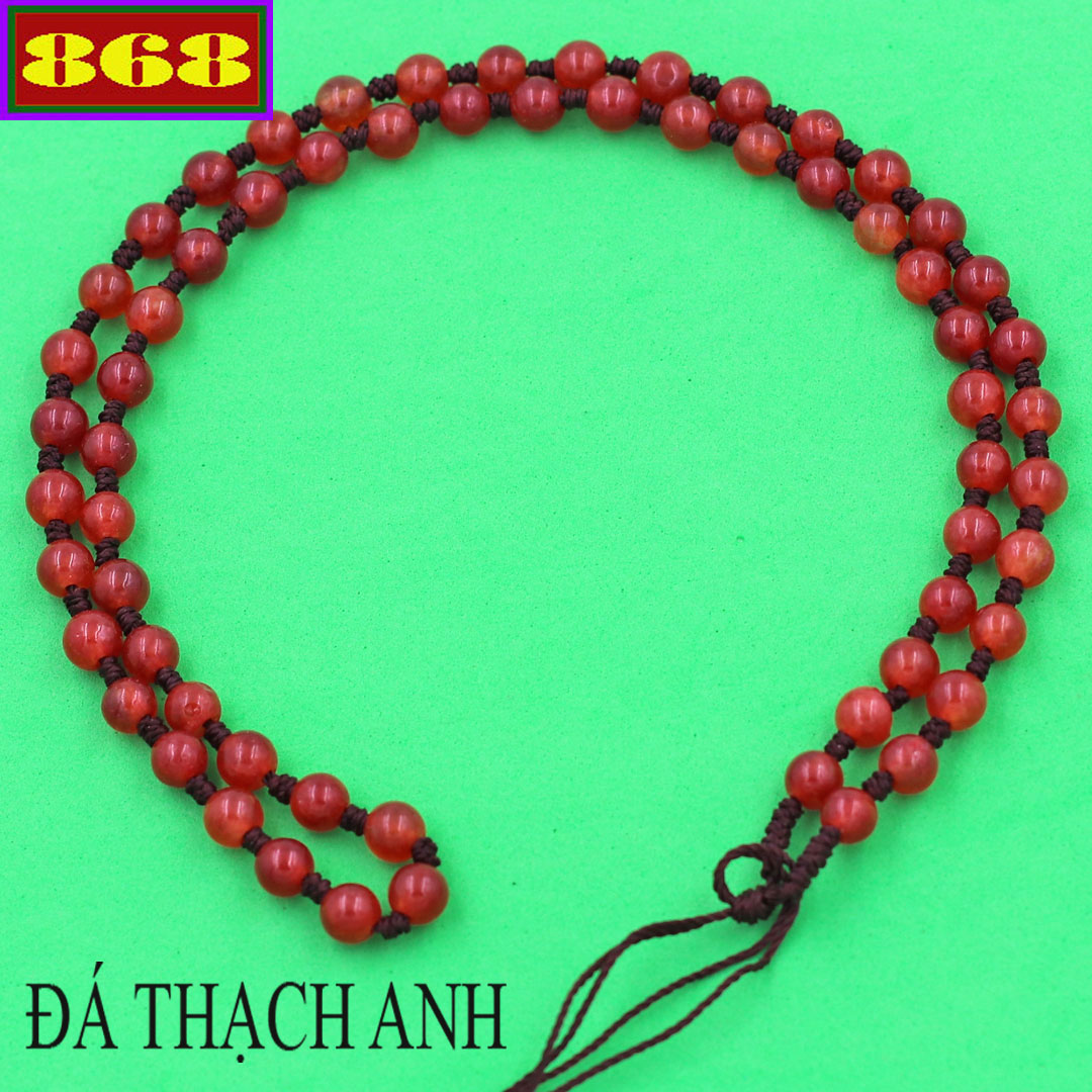 Wire necklace stone beads red agate dchtaog