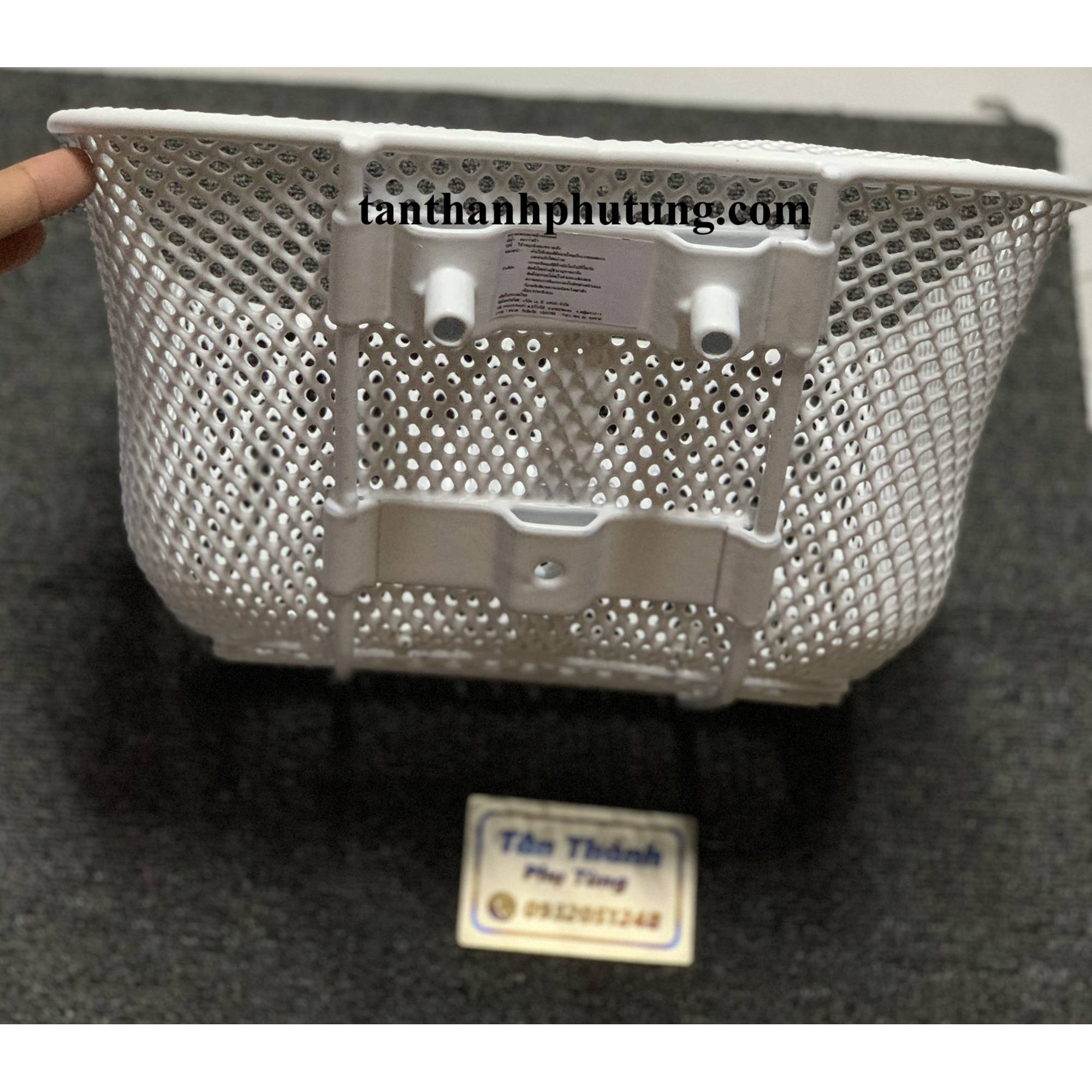 Rổ Thái Wave RS, Wave lớn, WS100 màu trắng chỉ 2 lỗ trên
