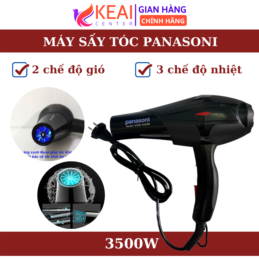 Máy sấy tóc công suất lớn 3500W - Máy sấy chuẩn salon tạo kiểu tóc 2 chiều nóng lạnh