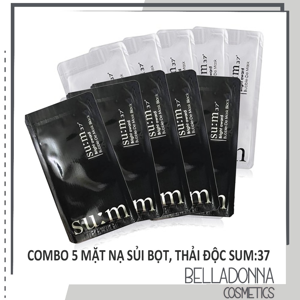 [HCM]Combo 5 NẠ SỦI THẢI ĐỘC SU:M 37 ĐEN & BẠC