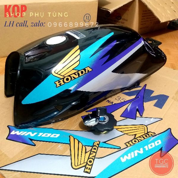 Bình xăng lớn xe win 100 . kèm tem vắt xanh đời 98 . tặng lắp bình xăng có khóa . hàng liên doanh UMV sản xuất tại việt nam