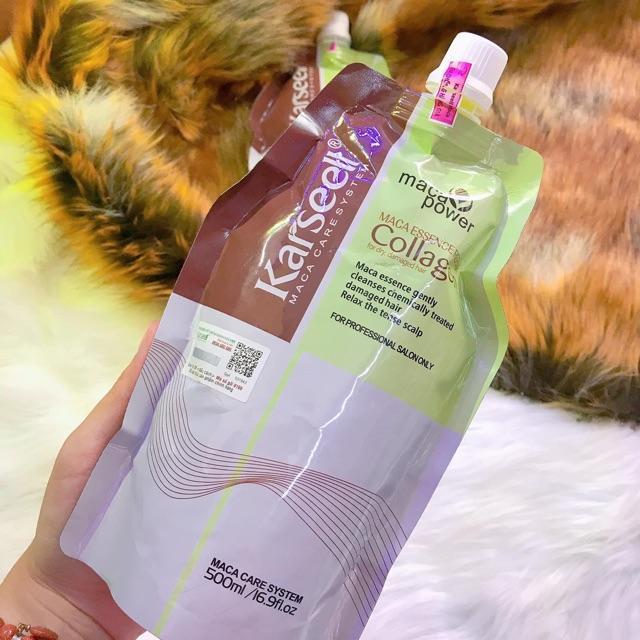 [HCM]Kem Hấp Tóc Collagen Karseell Maca Dạng Túi 500ML