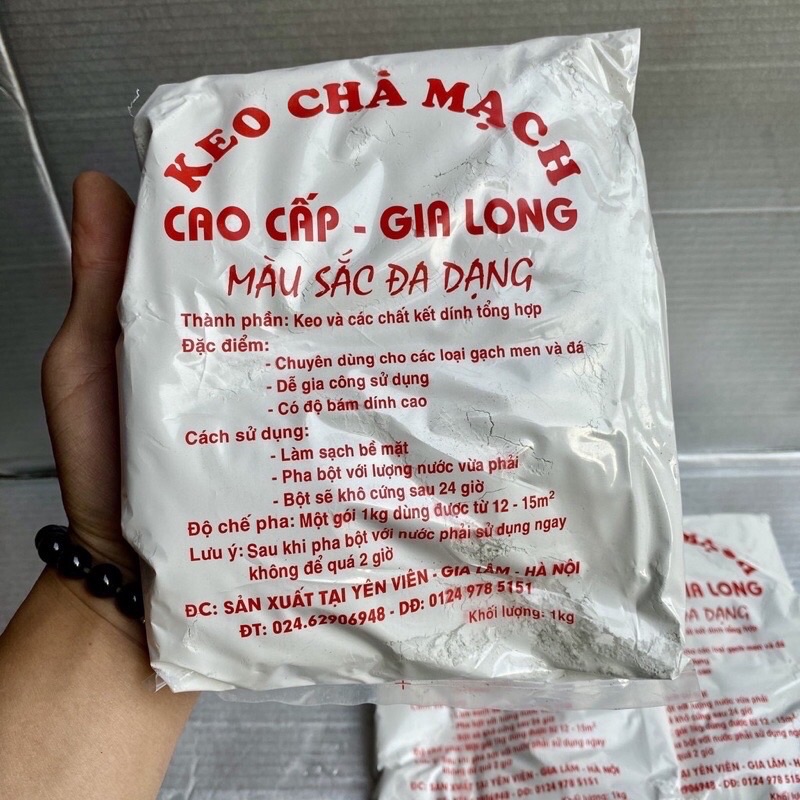 Keo chà mạch Gia Long, Xi măng trắng quy cách 1kg