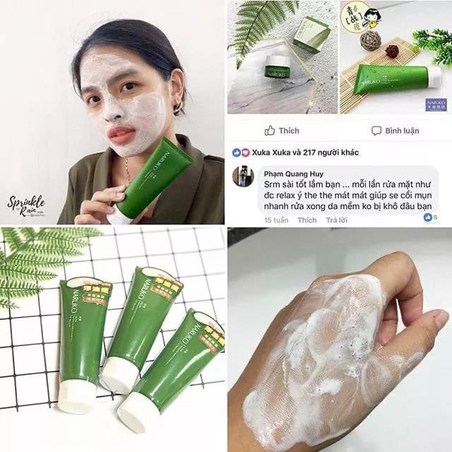Sữa rửa mặt tràm trà Naruko Tea Tree Purifying Clay Mask & Cleanser In 120ml