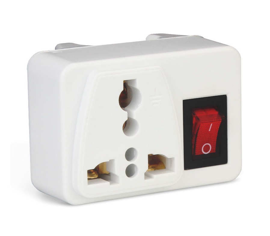 Ổ cấm điện chuyển đổi du lịch đa năng có công tắc 2000w 10a msp vdnv-t1