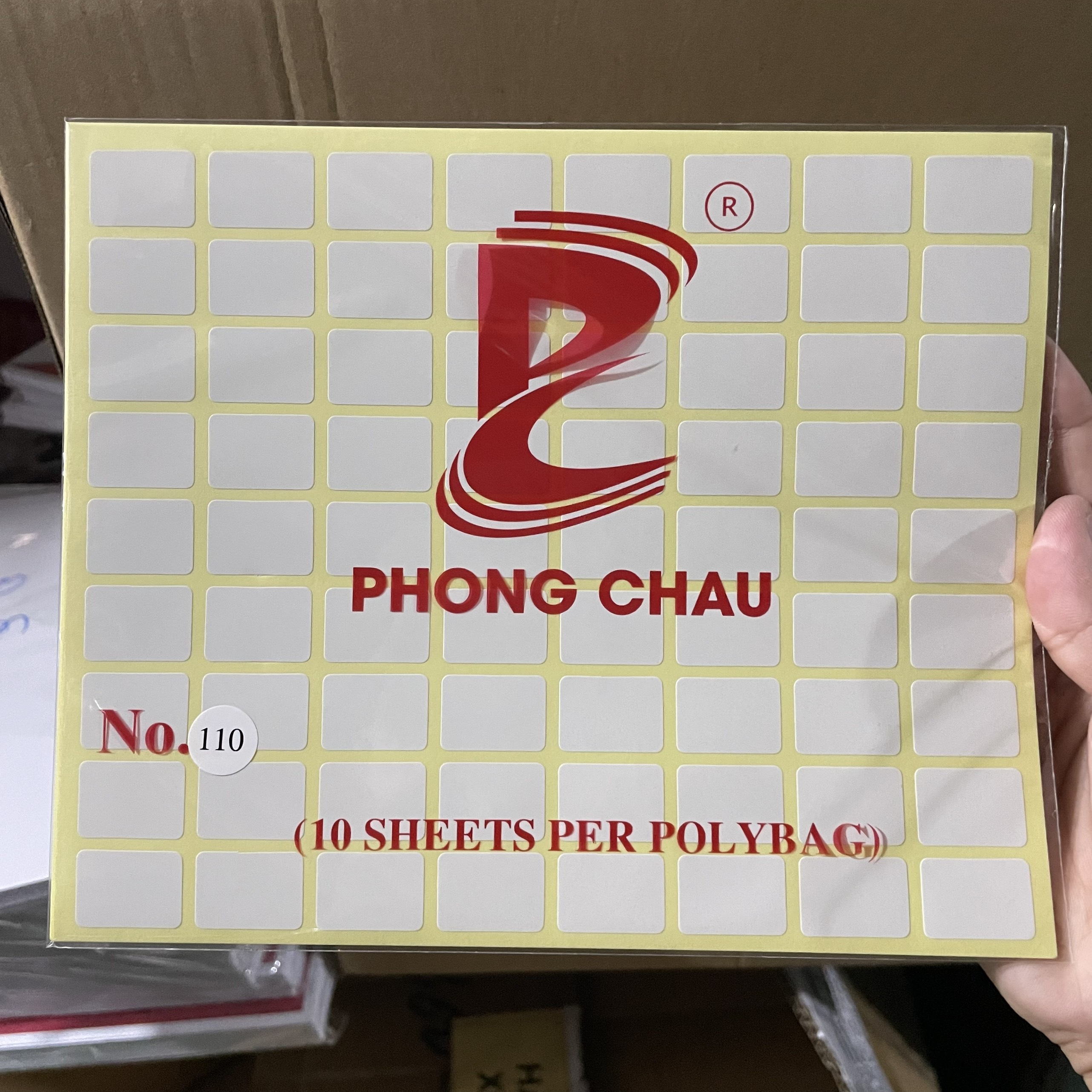 (Xấp 10 Tờ) Giấy Decal Phong Châu Khổ A5 Có Keo Dính Chắc Chắn