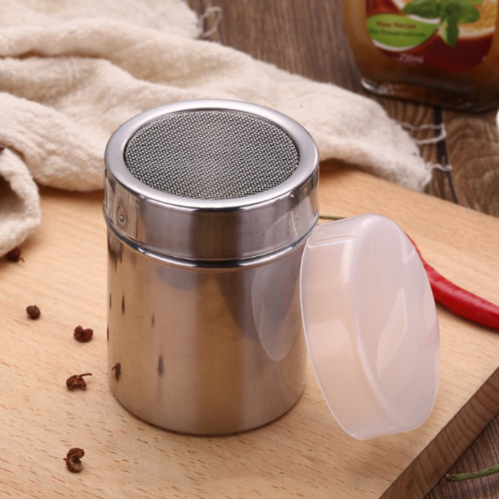 Lọ rắc bột ca cao matcha chất liệu inox
