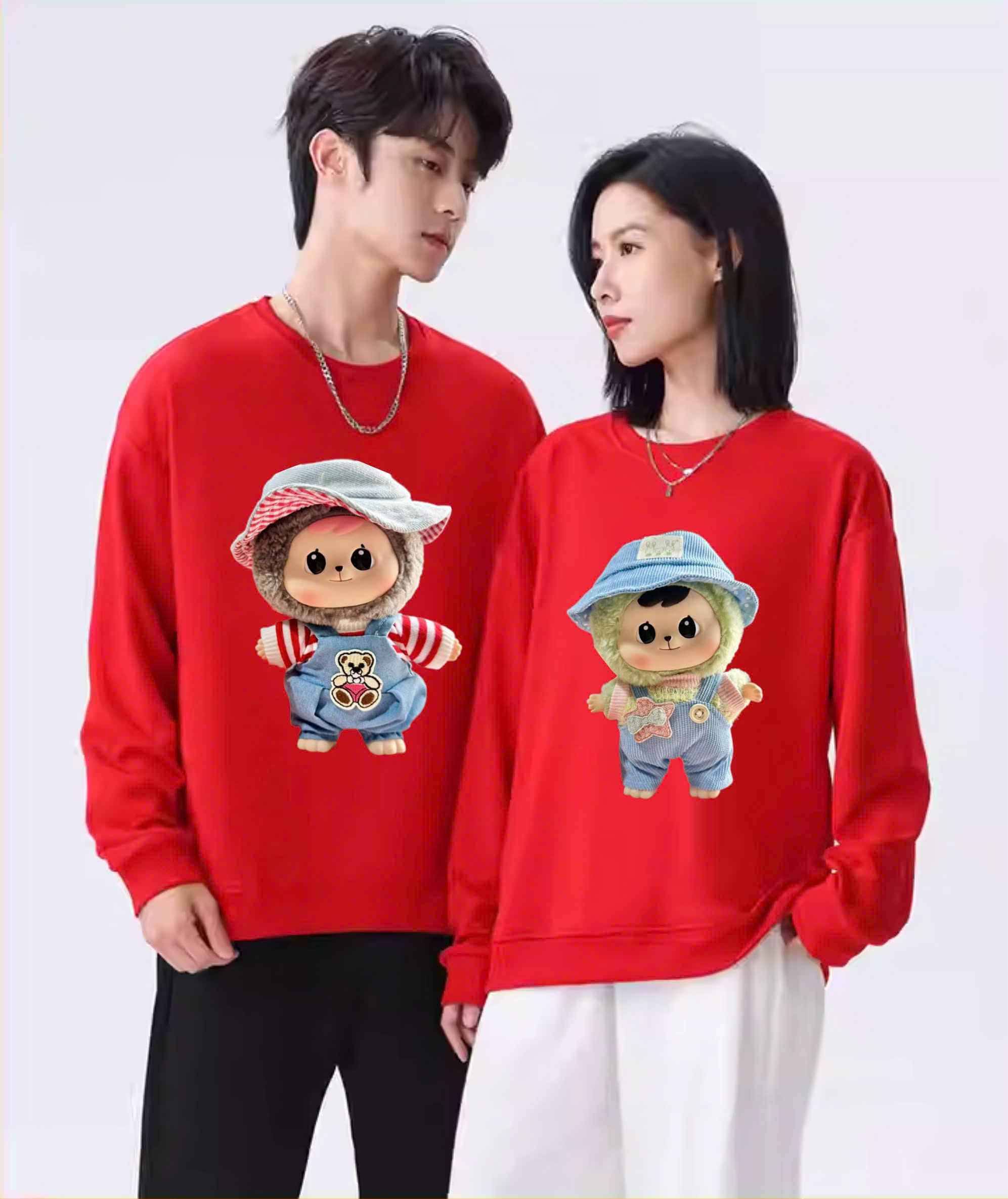 ÁO ĐÔI -CẶP NỈ NAM NỮ THU ĐÔNG CHẤT ĐẸP ĐỦ SIZE. (GIÁ 1 ÁO)
