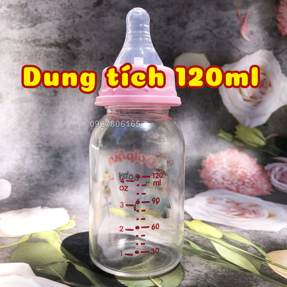 Bình Sữa Cổ Rộng PC DOLPHIN 120ml Có Van Chống Sặc – DP-018