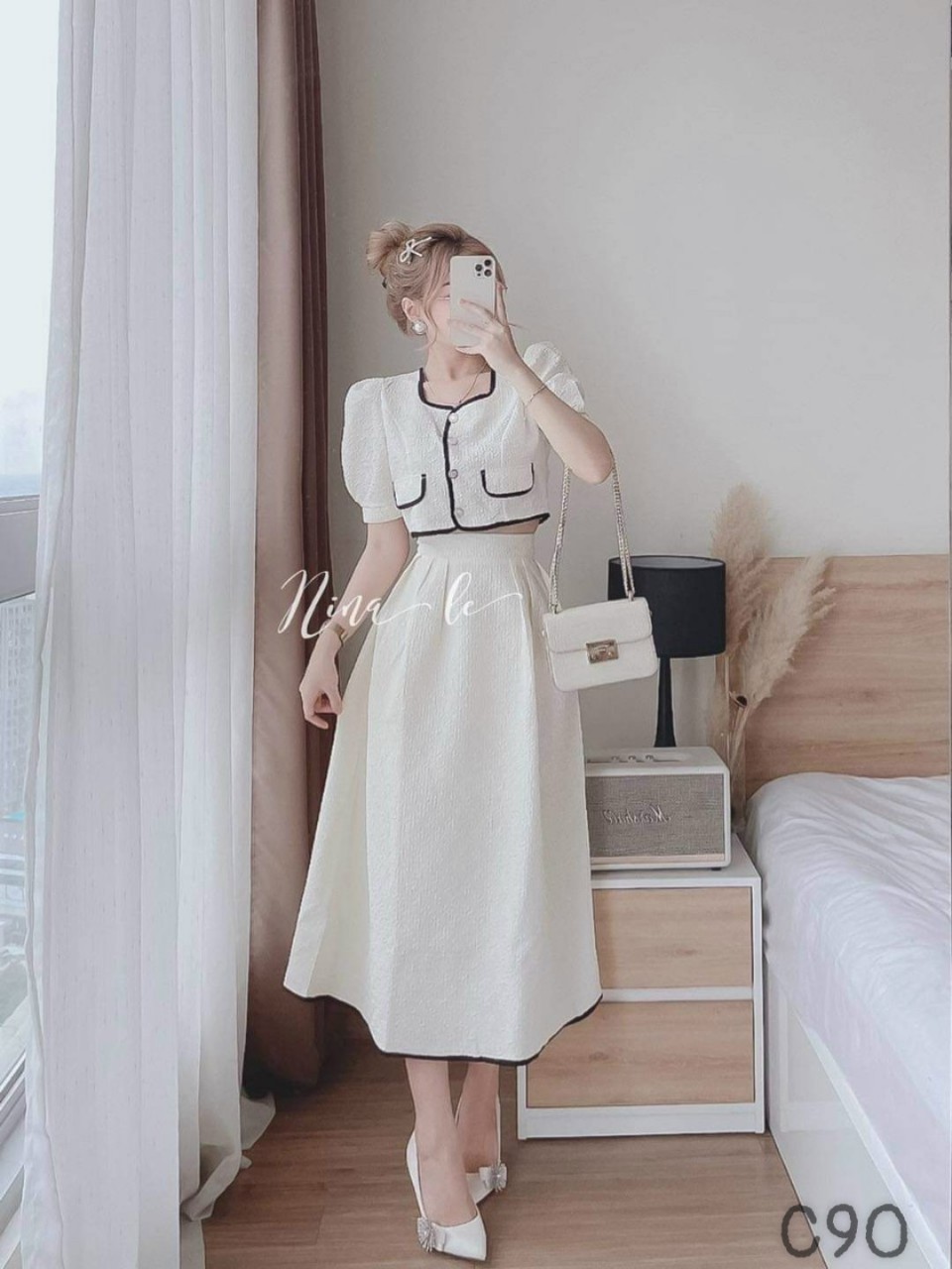 sét váy xốp nhật cao cấp sang chảnh ld22