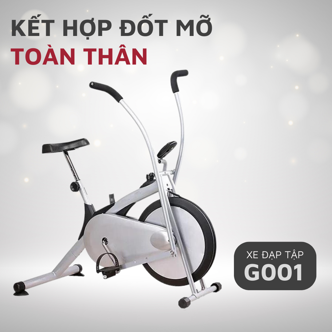 Xe đạp thể dục tại nhà galen xe đạp tập gym đa năng khung thép cacbon chắc chắn chịu lực 150kg - bảo hành 24 tháng