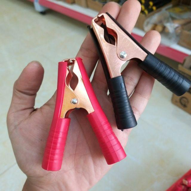 Bộ đầu kẹp cá sấu - kẹp acquy 100a - loại tốt