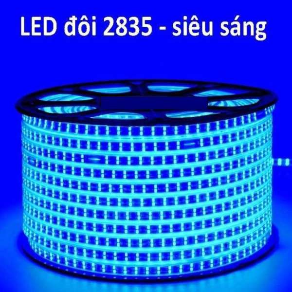 Bộ 50m Đèn Led Dây 2835 led đôi + Dây nguồn 220V