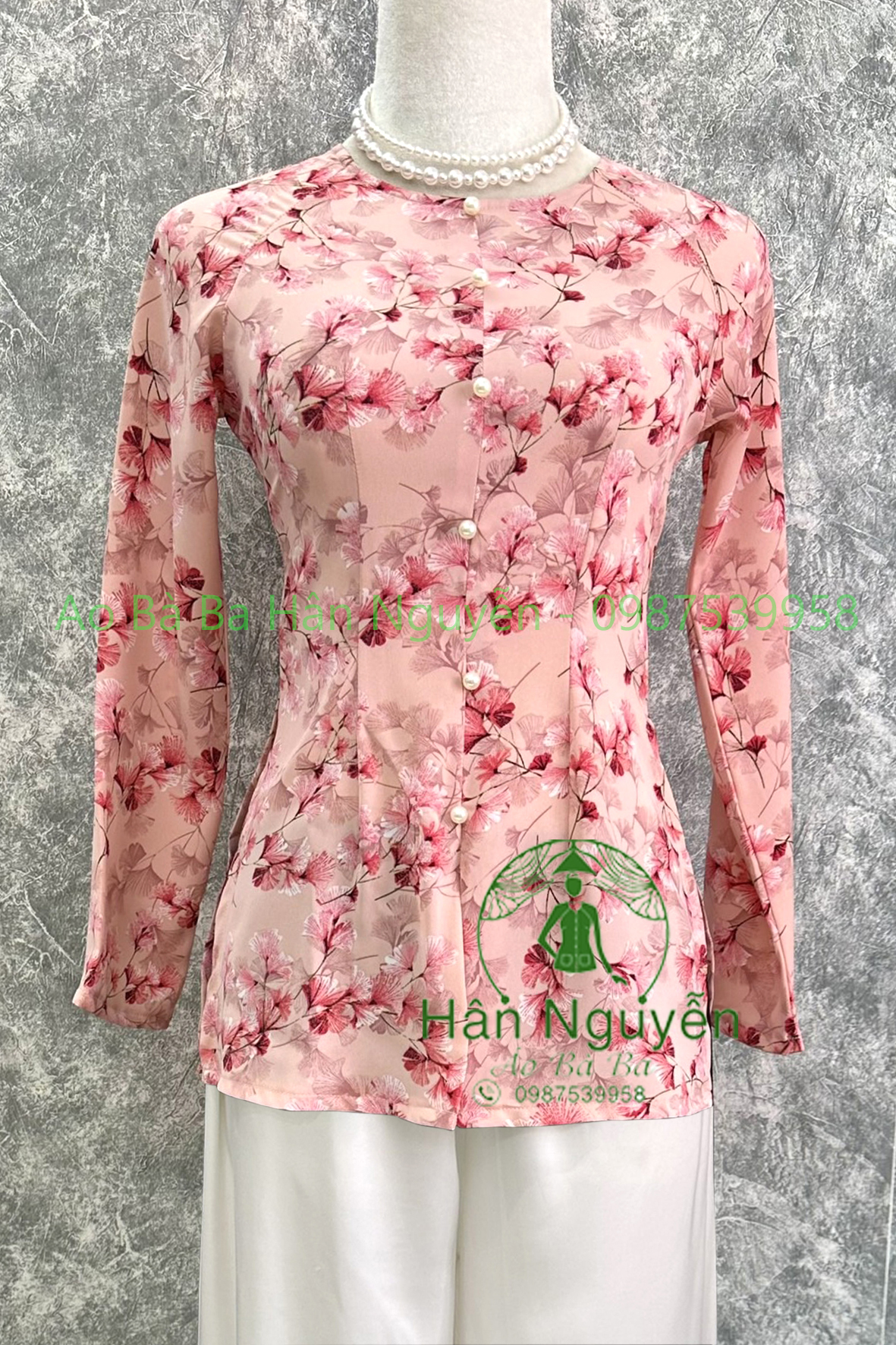 ÁO BÀ BA DÂY KÉO HOA GIÓ + QUẦN