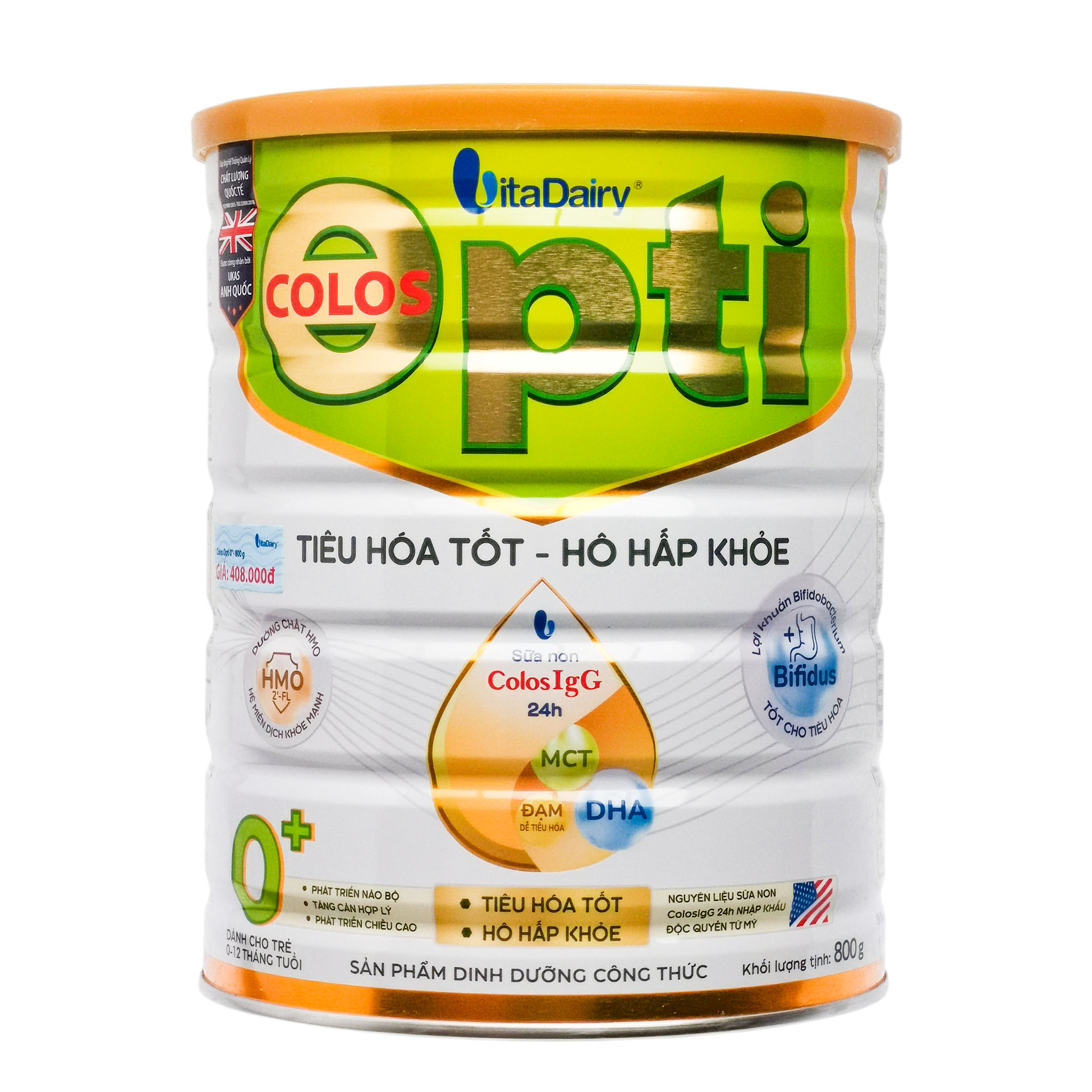 Combo 2 hộp sữa bột colos opti 0/1+ 800g