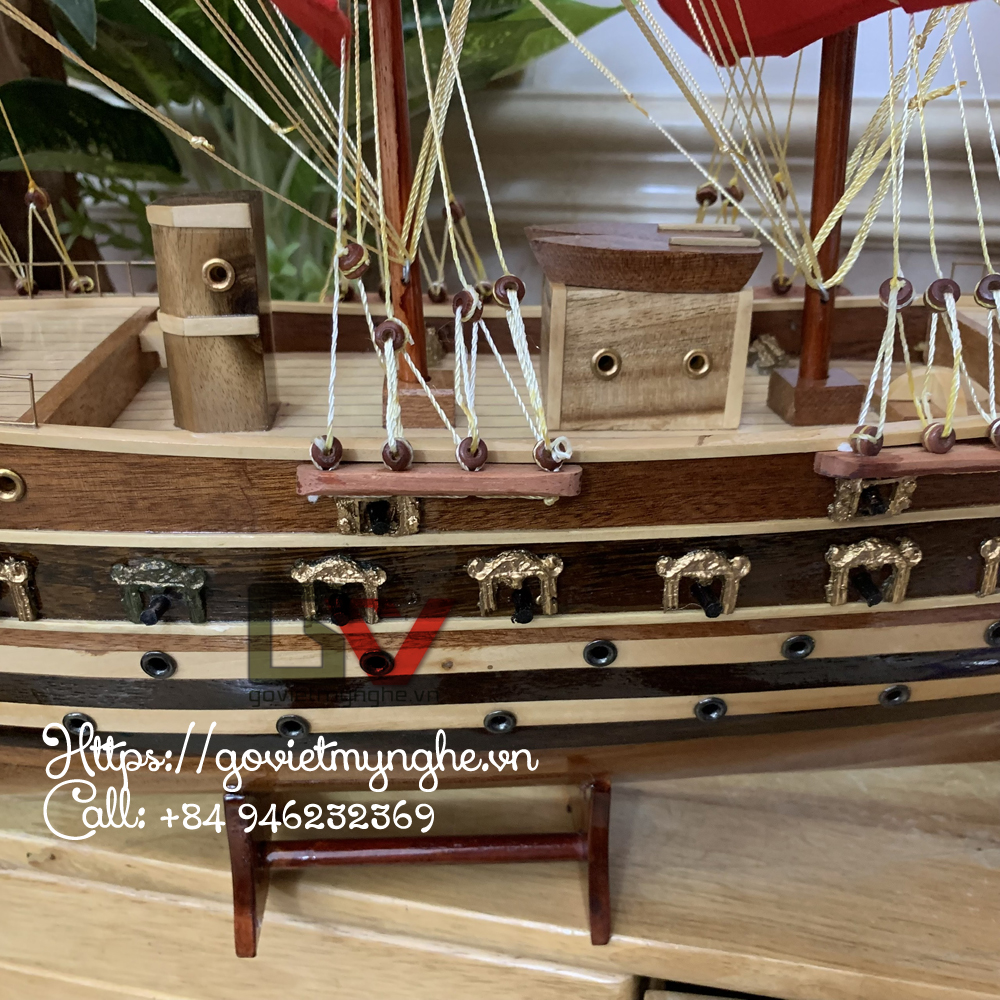 Mô Hình Thuyền Gỗ Chiến JYLAND 60cm