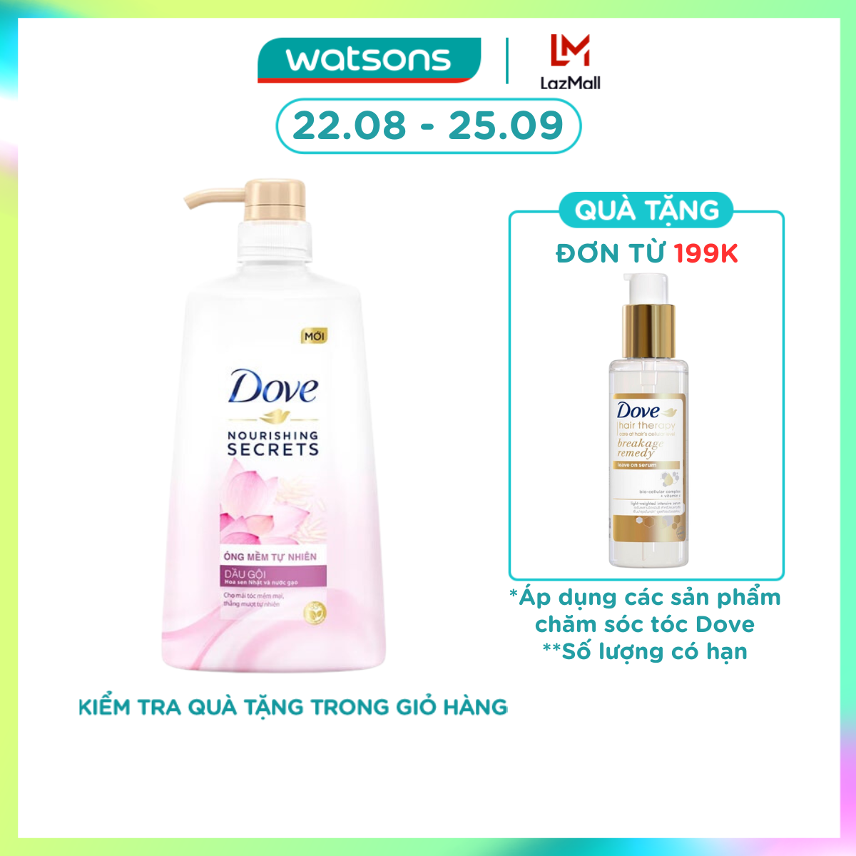 Dầu gội dove óng mềm tự nhiên 640g