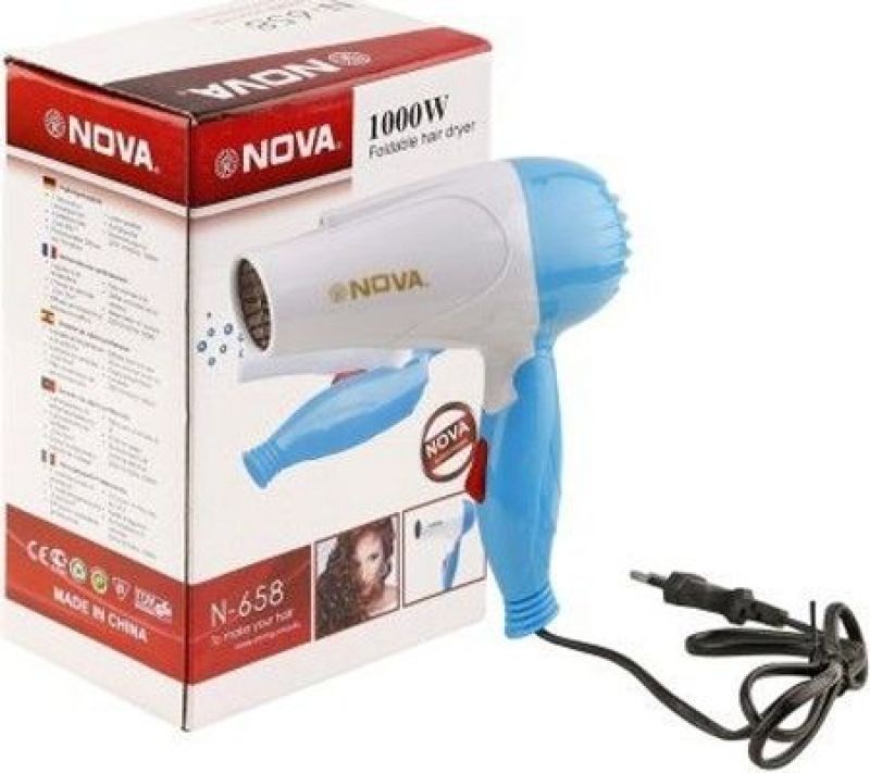 Máy sấy tóc Nova mini 2 chế độ công suất 1000W- máy sấy tóc mini- máy sấy tóc gấp gọn du lịch