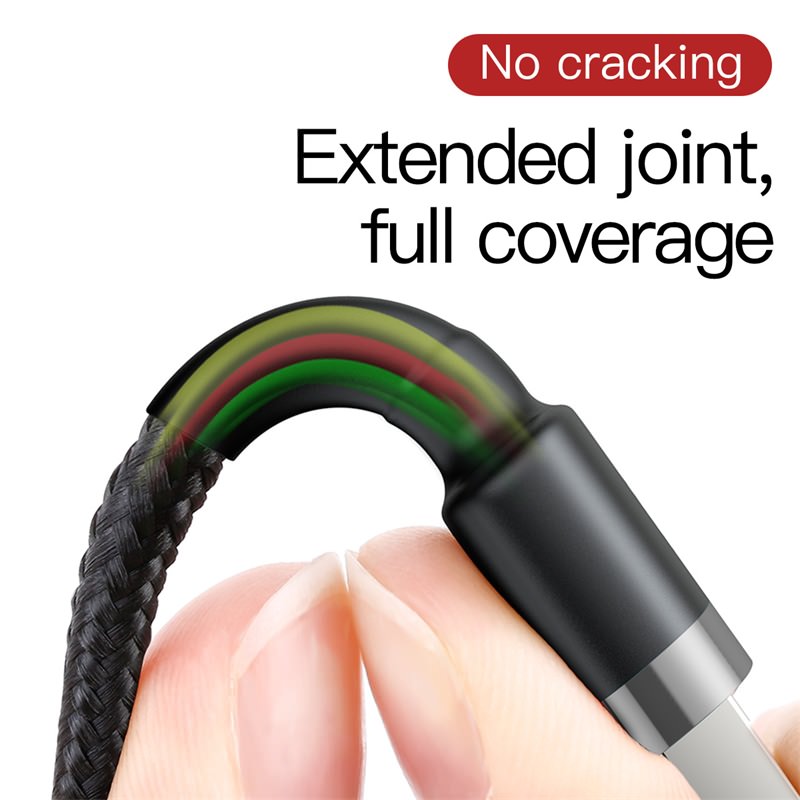 [HCM]Cáp sạc iPhone Baseus cafule Cable USB For lightning bện dù siêu chắc - Hàng chính hãng