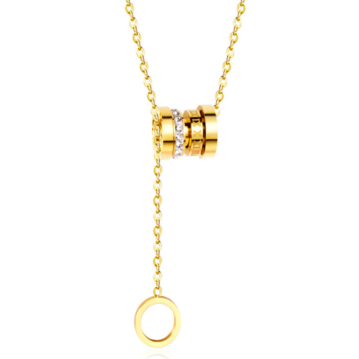 Gold chain jewelry female titanium stylized nature-the standard titanium color beautiful ball-commitment 1 Đổi 1 if rust