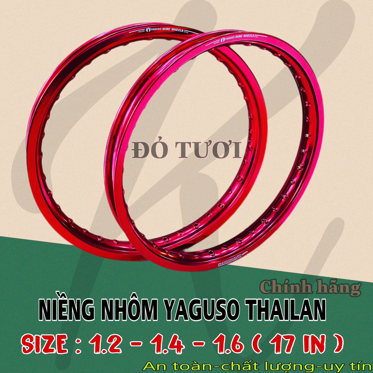 Niềng YAGUSO 1.2 - 1.4 - 1.6 chính hãng