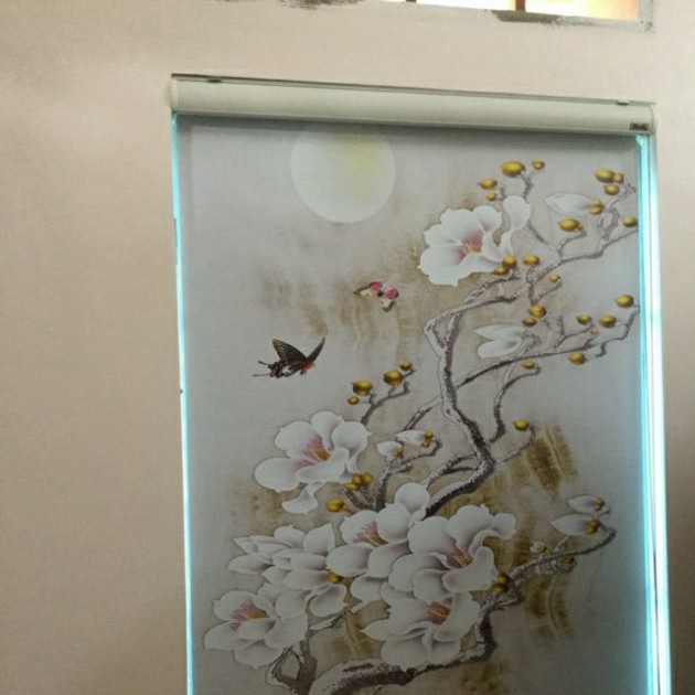 Rèm cuốn in tranh 3D