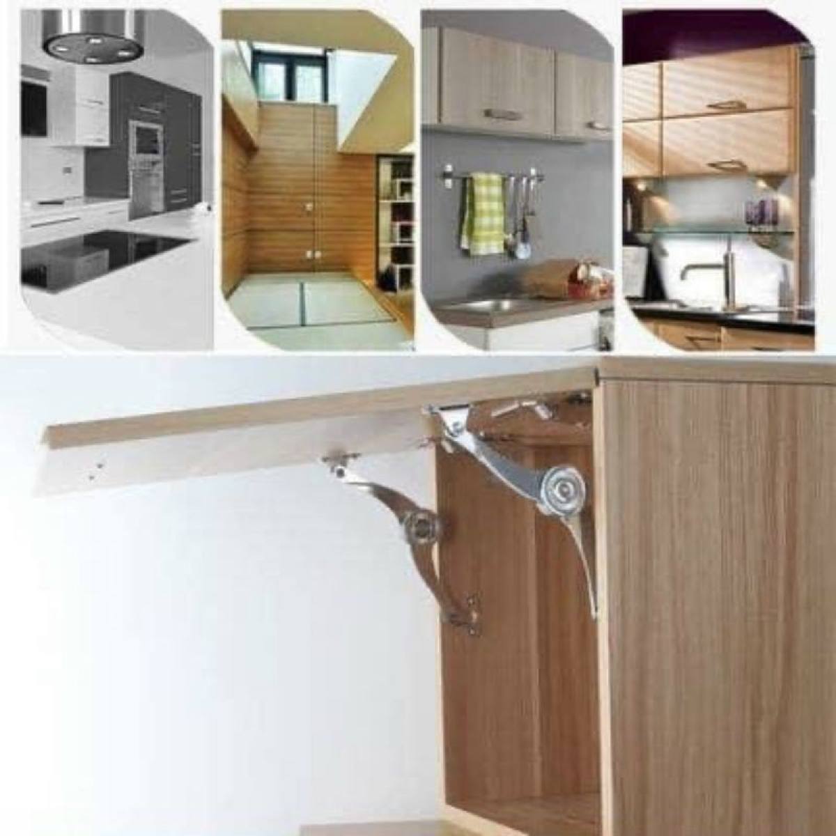 Tay nâng hạ cánh tủ cao cấp hình compa