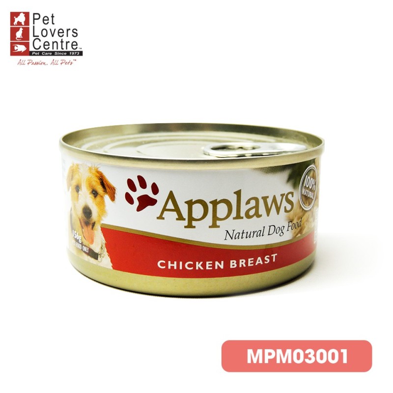 [xuất xứ Thái Lan] Thức ăn ướt cho chó APPLAWS  TIN CHICKEN BREAST (DOGS) 156g