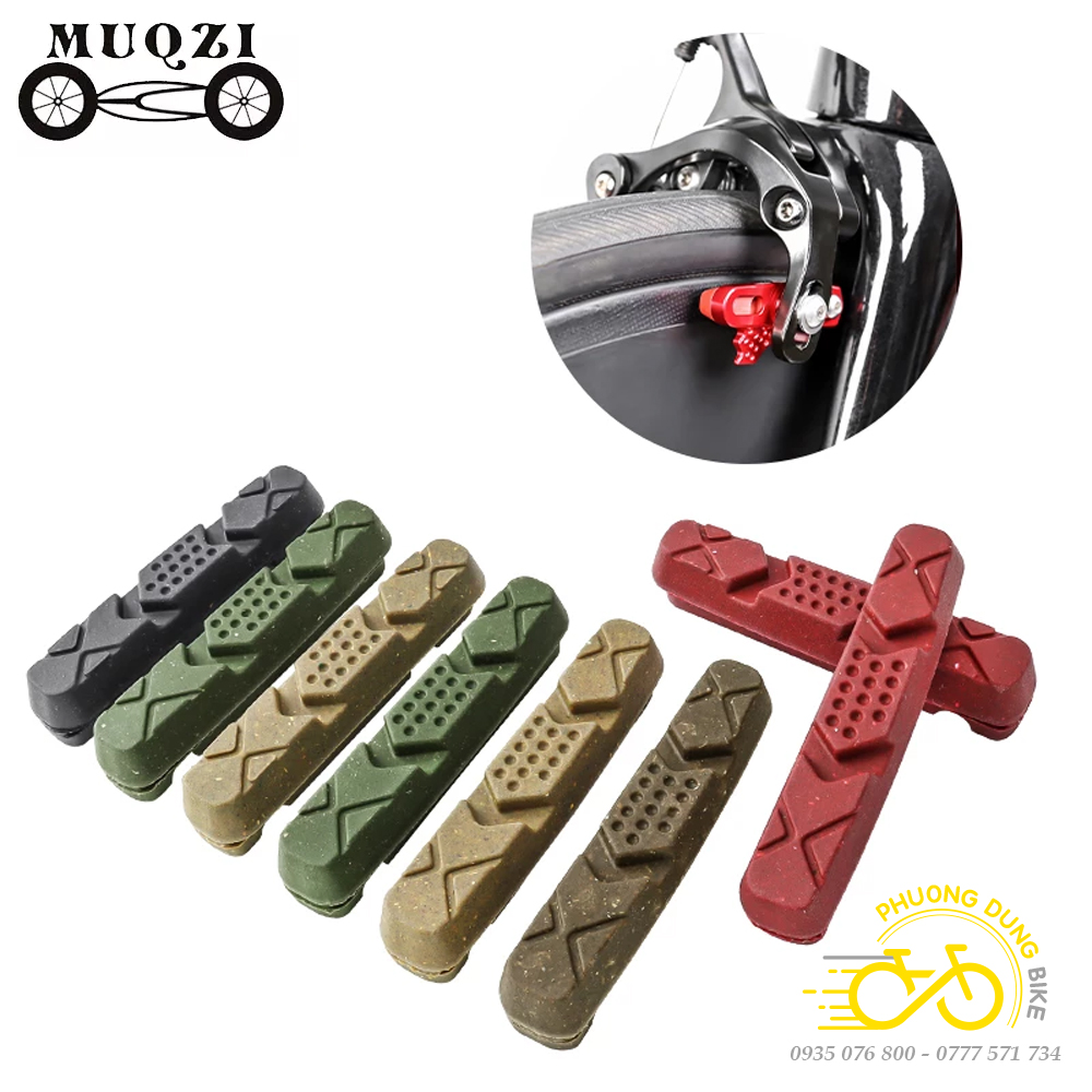 Cặp gôm phanh cho xe đạp road Carbon MUQZI - 2 gôm phanh