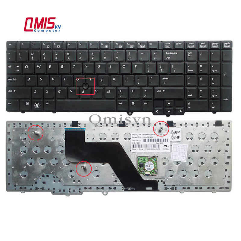 Bàn phím laptop HP EliteBook 8540p 8540w