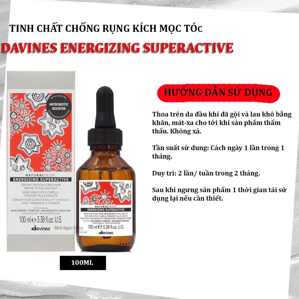 Tinh chất chống rụng kích mọc tóc Davines Energizing Superactive 100ML