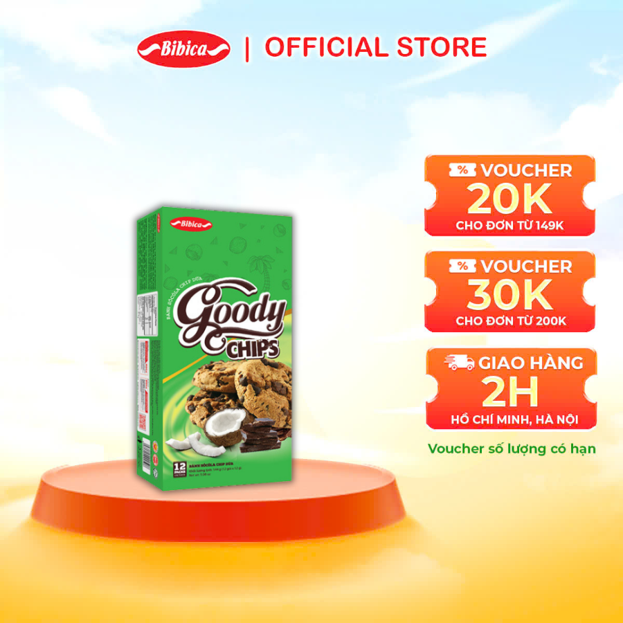 Combo 2 Bánh Goody Chip Dừa Bibica 144g