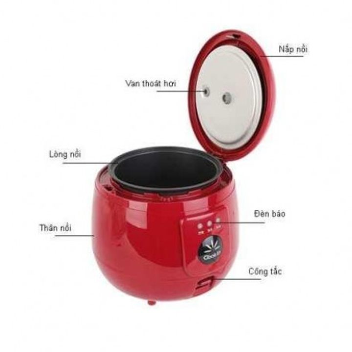 NỒI CƠM ĐIỆN COOKIN RM-NA05 0.54 lít (Đỏ) - Hãng phân phối