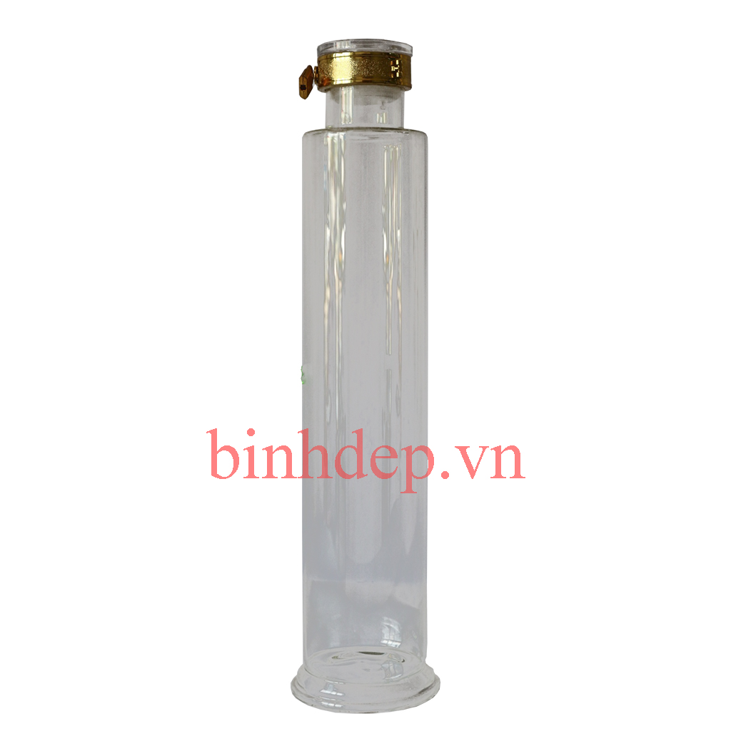 Chai ngâm rượu thuỷ tinh có khoá 1 lít