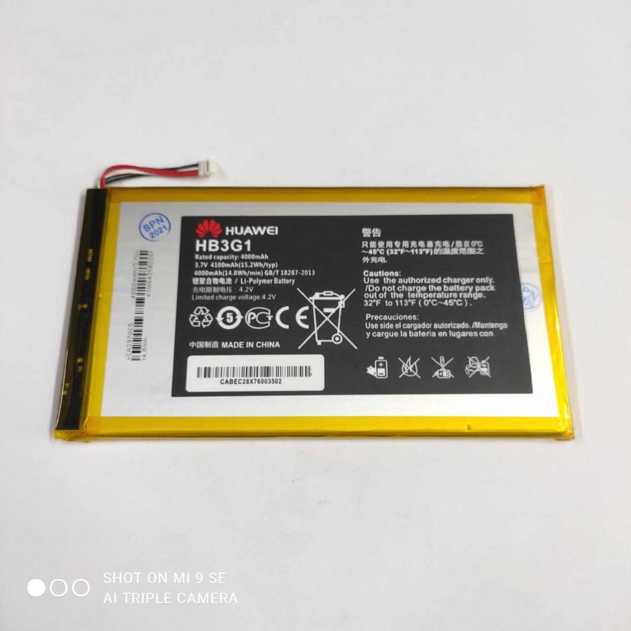Battery for huawei mediapad t1-701, s7-301u, t3-7.0, ags-l09, t3-10.0, 7 lite, s7-721 hb3g1