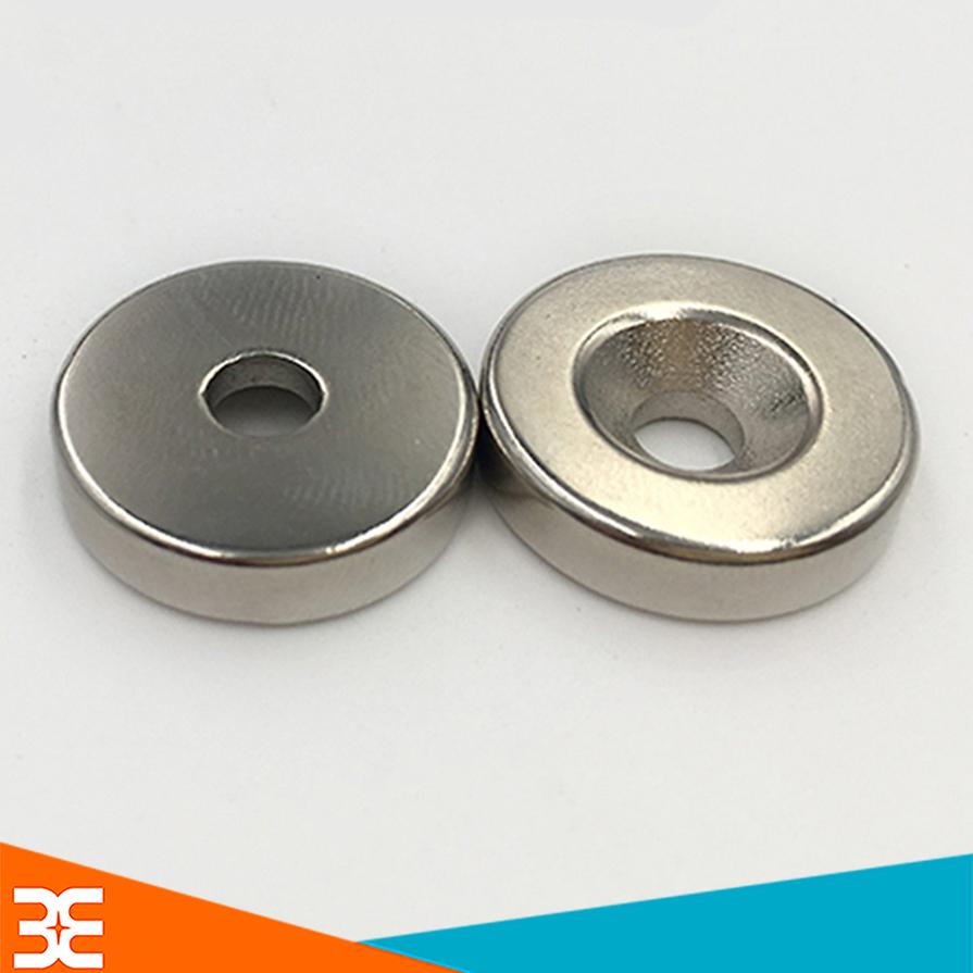 Nam Châm Đất Hiếm Tròn Có Lỗ 10x3 Lỗ 3mm
