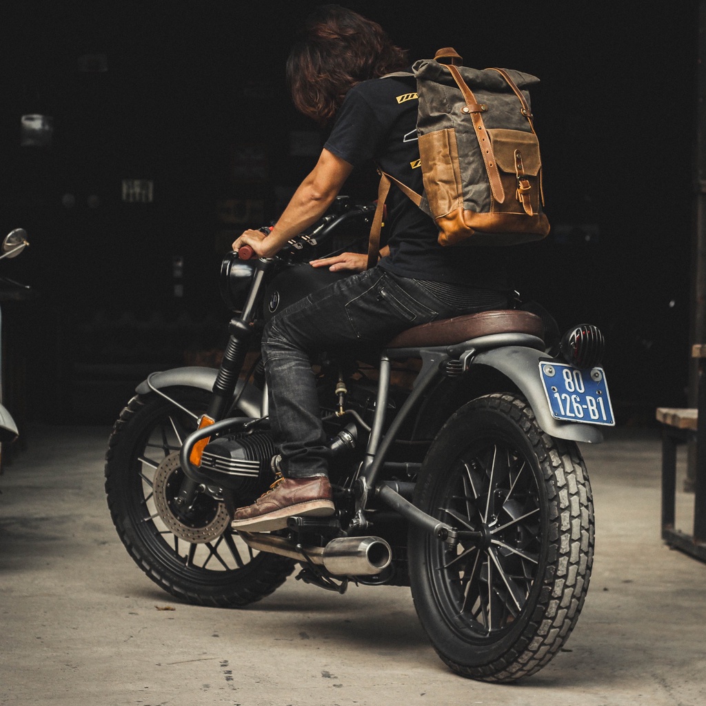 Balo Da Bò Thật balo canvas BL01 [ Bảo Hành 5 năm ] - Du Mục Store