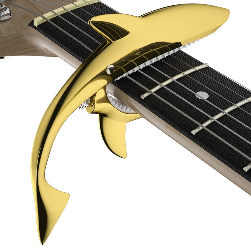 [HCM]Capo cá mập cho đàn Guitar (vàng/bạc) tặng bao đựng - HappyLive Shop