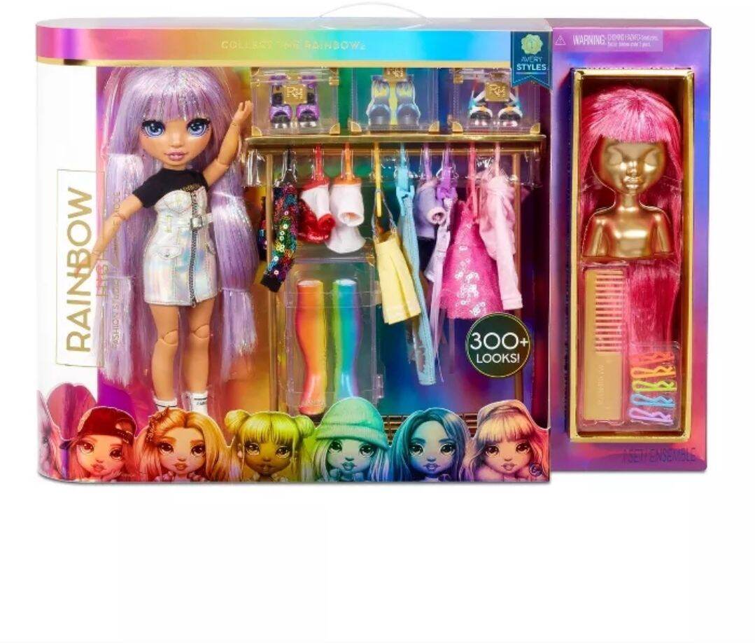 Set búp bê avery rainbow high