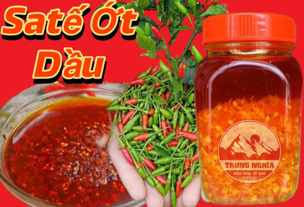 [500Gram] Satế Ớt Dầu Siêu Cay Trung Nghĩa