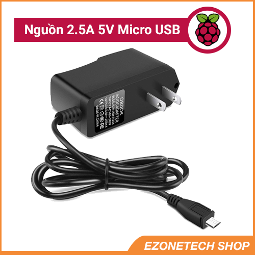 [HCM]Nguồn Cấp Máy Tính Nhúng Raspberry Pi Micro USB 5V 2500mA