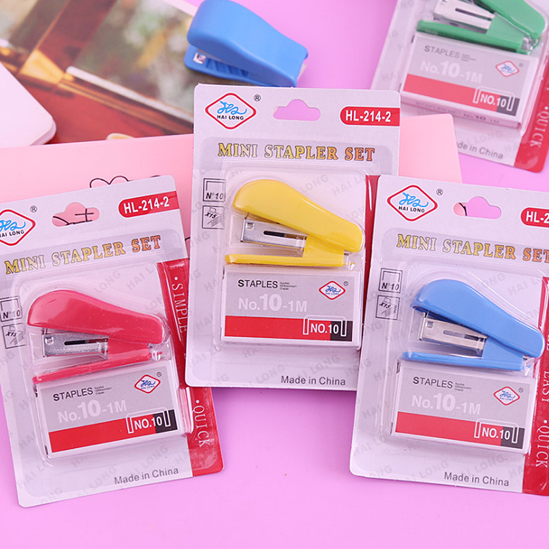 [Rẻ vô địch] Máy dập ghim mini 4*1,7*2,8cm (ghim 3-5 tờ), Máy dập ghim Mini