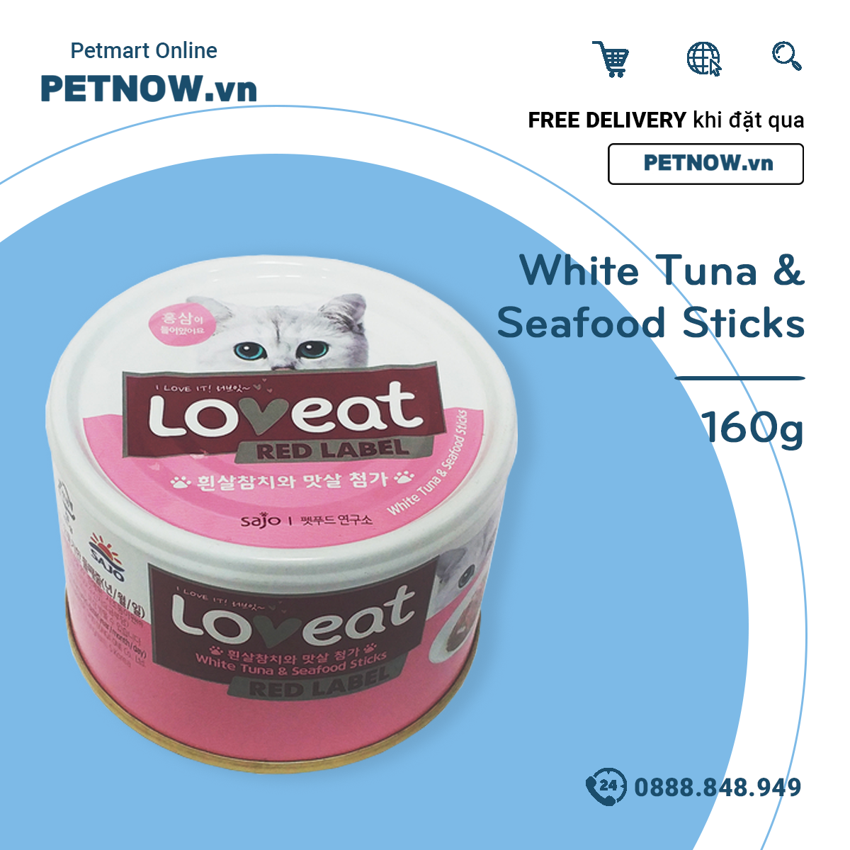 Combo Pate mèo LoveEat 160g Korea - 24 lon