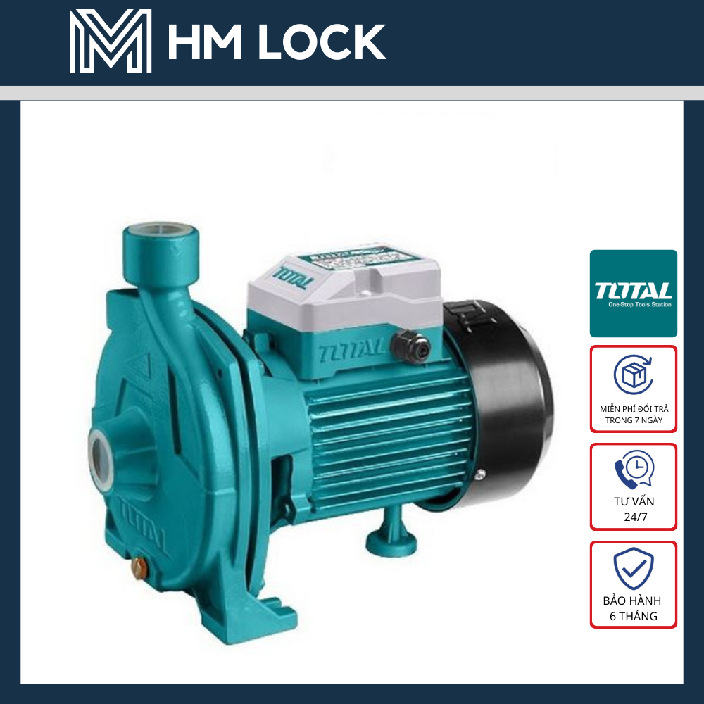1500w máy bơm nước total - motor dây đồng, cánh quạt đồng thau - hàng chính hãng - twp215002 - hm lock