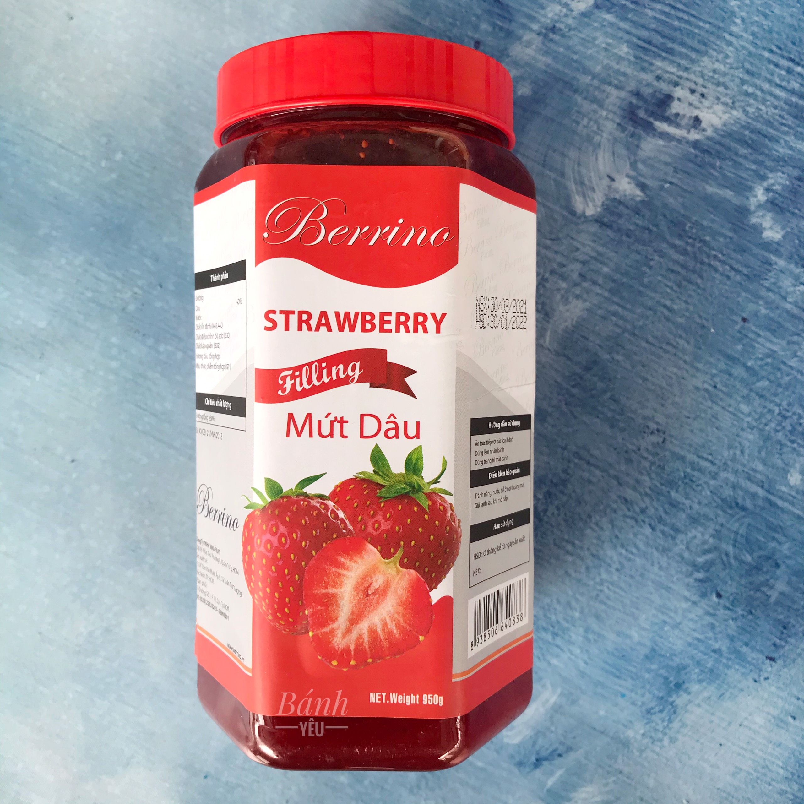 Mứt Trái Cây Đậm Đặc Berrino 950g Làm Nhân Bánh, Trang Trí, Pha Chế